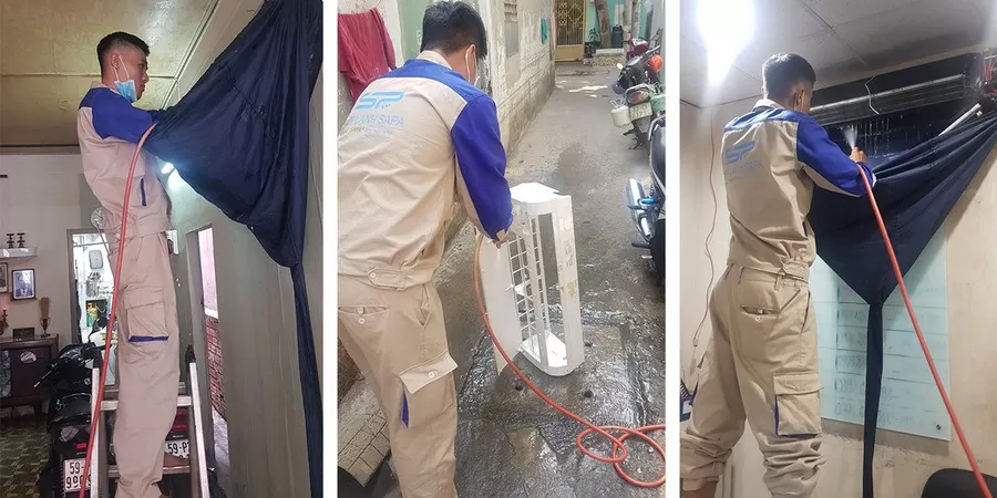 Quy trình vệ sinh máy lạnh tại nhà quận 11 của Thợ Miền Nam