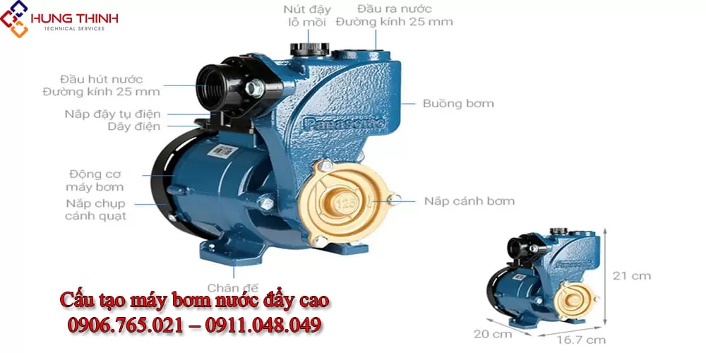 Cấu tạo máy bơm nước đẩy cao