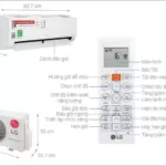 Tên và các nút chức năng trên remote máy lạnh LG Inverter 1 HP V10API1
