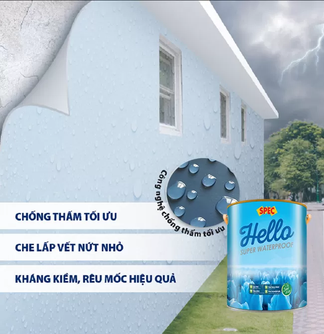 Sơn chống thấm màu ngoại thất bảo vệ và trang trí ngôi nhà