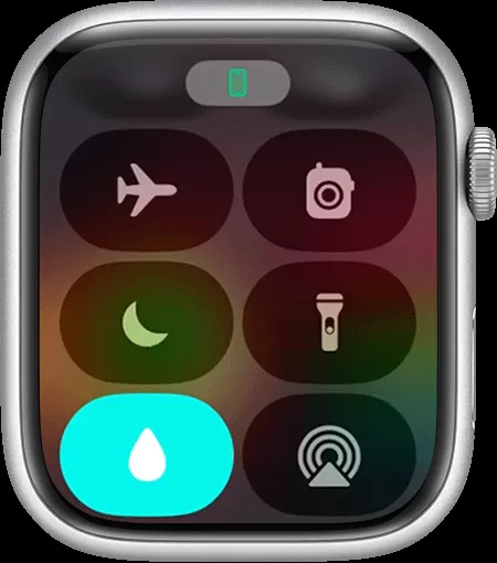 Biểu tượng Khóa nước trên màn hình Apple Watch