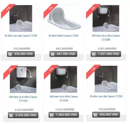 Bồn cầu xổm bị nghẹt