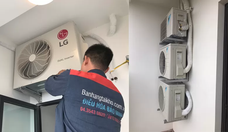 Không nên lắp đặt cục nóng máy lạnh ở trong nhà vì sẽ làm không khí trong phòng trở nên nóng bức