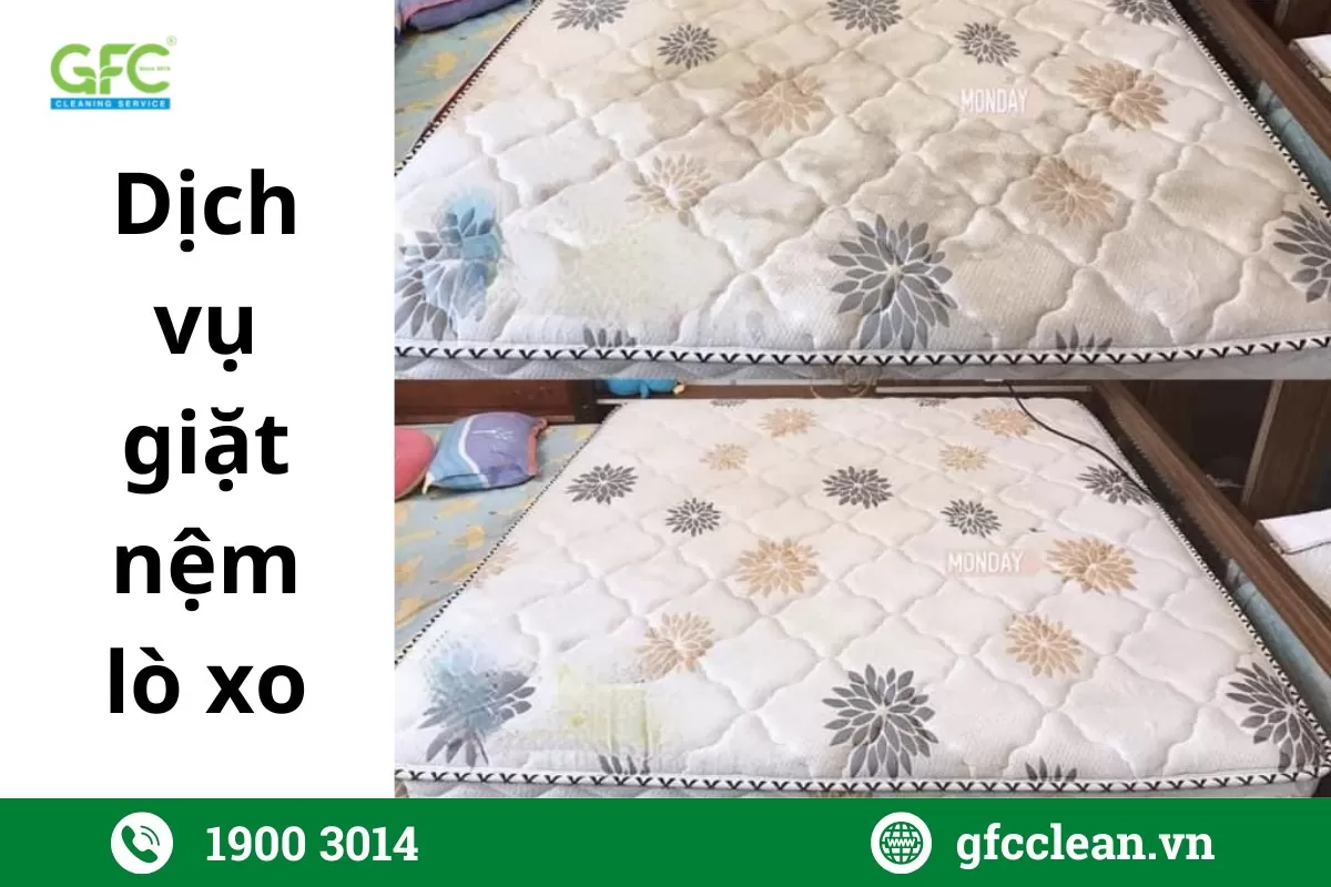 Dịch vụ giặt đệm lò xo tại nhà của GFC CLEAN
