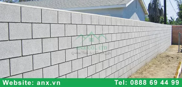 Gạch block xây tường rào