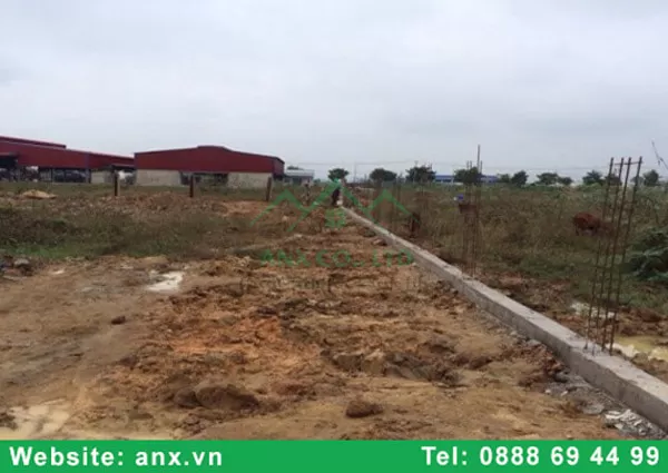 Chuẩn bị móng xây tường rào bằng gạch block