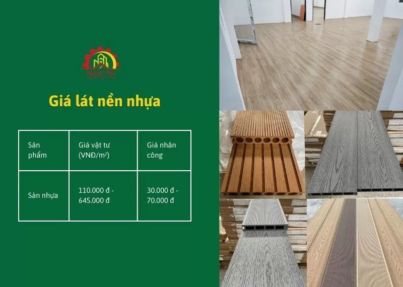 Bảng giá lát sàn nhựa tham khảo Thợ Miền Nam
