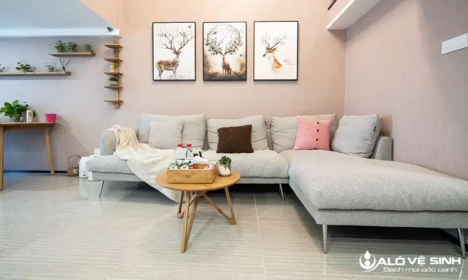Vệ sinh sofa nỉ bằng công nghệ hơi nước nóng giúp làm sạch sâu, khử mùi và diệt khuẩn hiệu quả.
