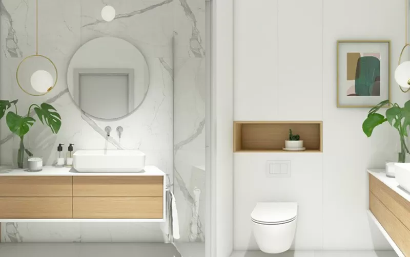 Thiết bị vệ sinh cơ bản cho nhà vệ sinh đơn giản, tiết kiệm