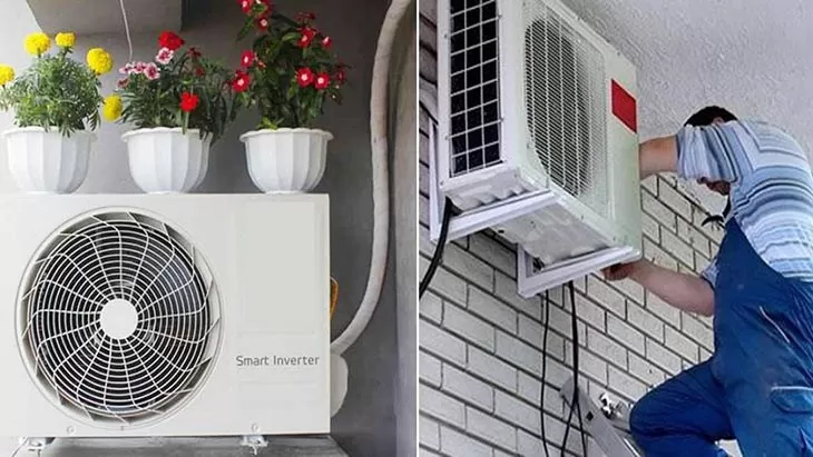 Đặt cục nóng ở những nơi có không gian mở