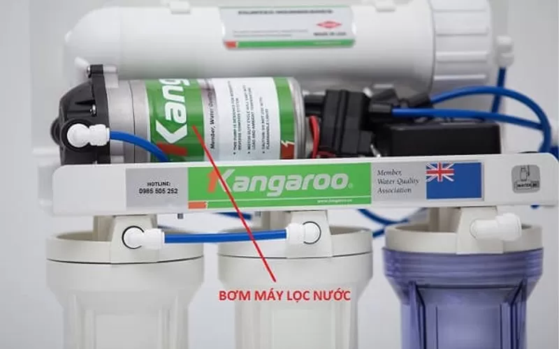 Máy lọc nước kêu tạch tạch do lỗi máy bơm
