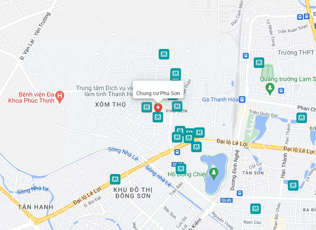 Vị trí tọa độ của dự án căn hộ chung cư Phú Sơn