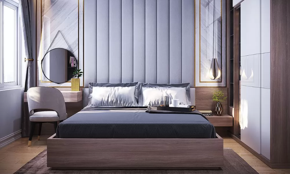 Phòng ngủ 9m2 phong cách tối giản vẫn đảm bảo tính thẩm mỹ cao, mang đến vẻ đẹp tinh tế và sang trọng.