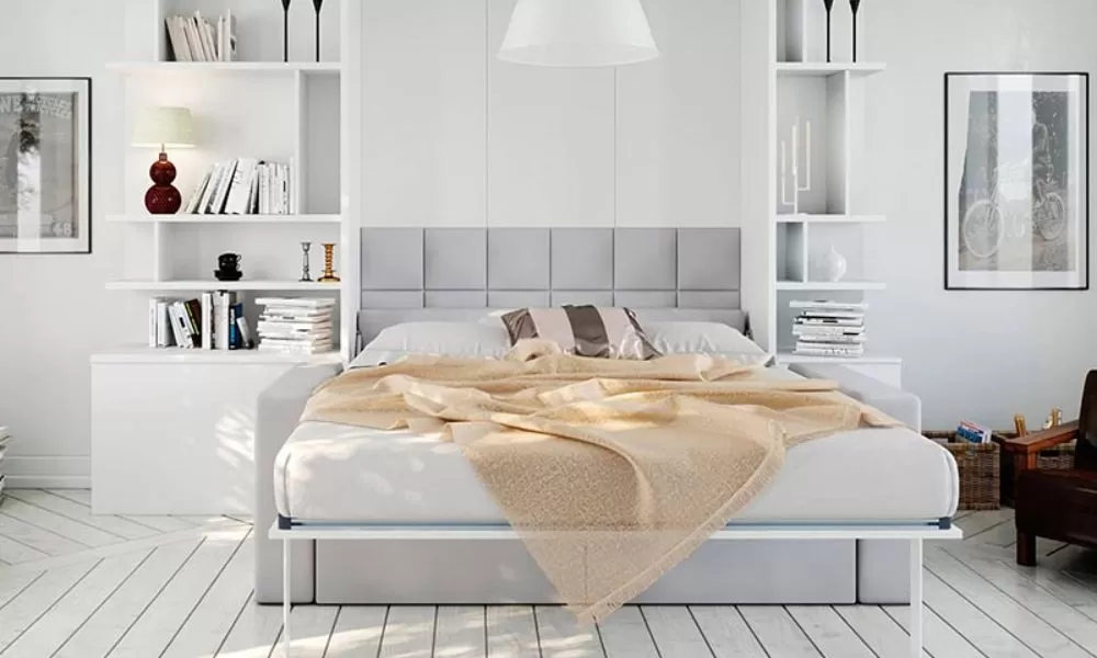 Giường thông minh tích hợp sofa vừa có thể nghỉ ngơi, vừa có thể thư giãn thoải mái, tiết kiệm diện tích cho phòng ngủ 9m2.