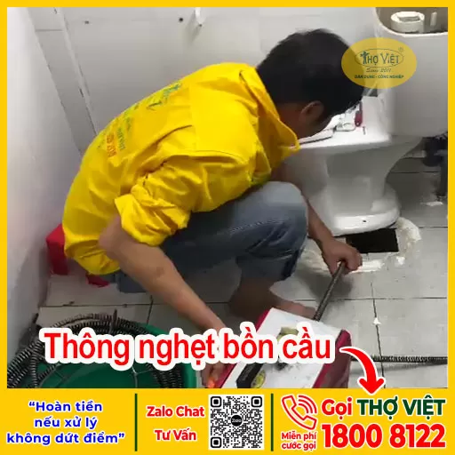 Dịch vụ thông nghẹt bồn cầu nhanh chóng Thợ Miền Nam