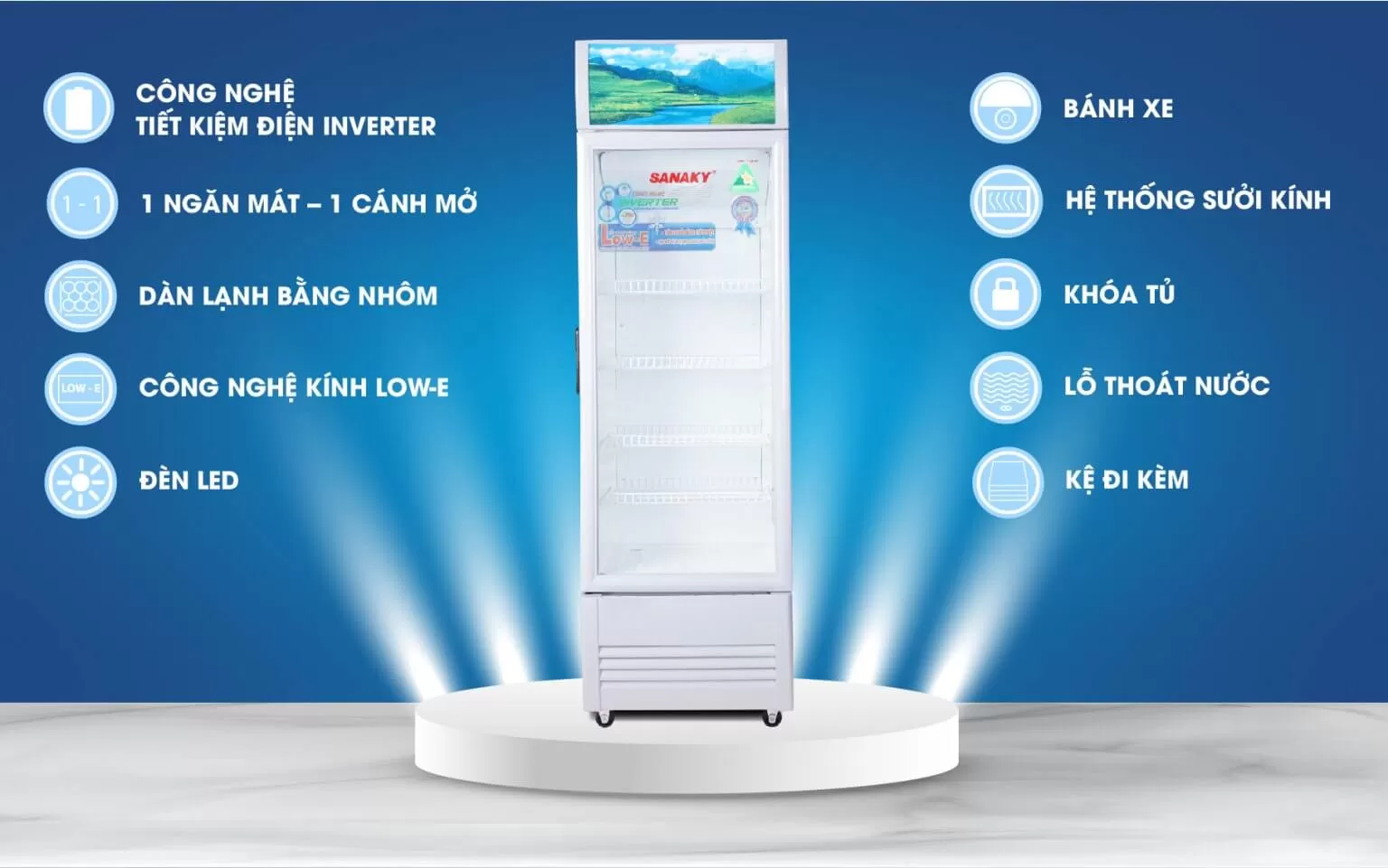 Tủ mát Inverter Sanaky VH-408K3L 400 lít