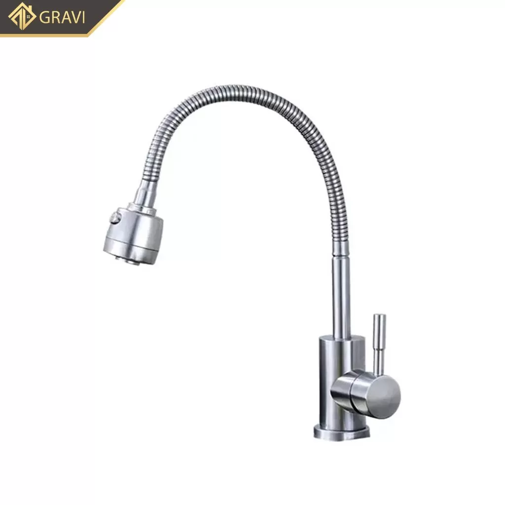 Thợ Miền Nam lắp đặt vòi rửa chén bát xoay 360 độ tăng áp VR1L45X2