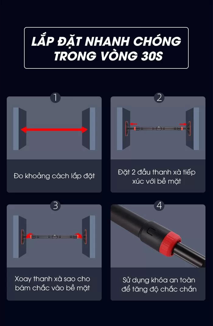 Hướng dẫn cách lắp xà đơn gắn cửa nhanh chóng