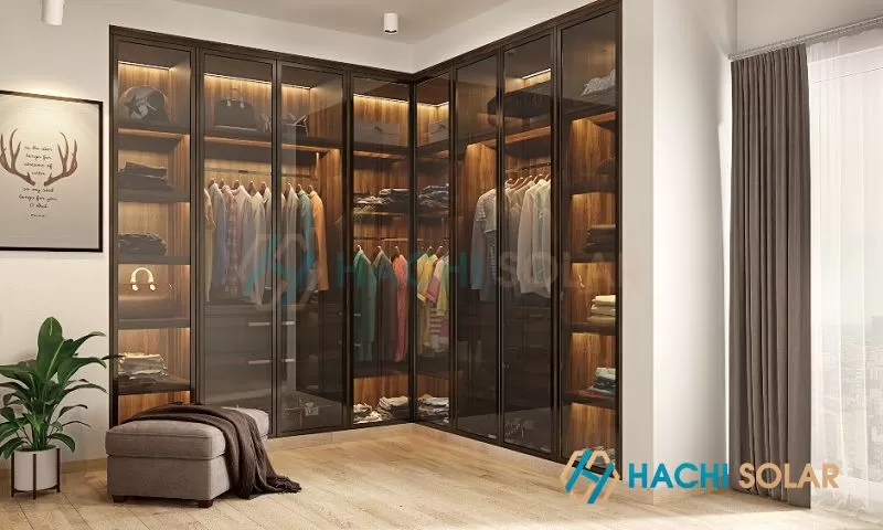 Hình ảnh minh họa tủ âm tường cánh kính hiện đại